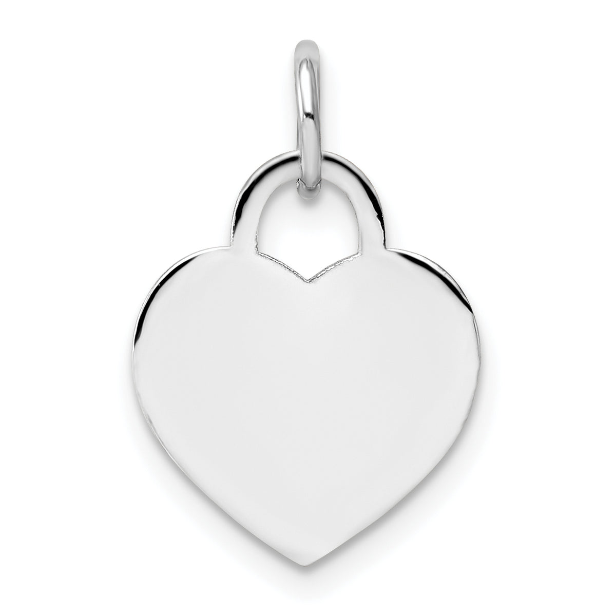 14K White Gold Small Engravable Heart