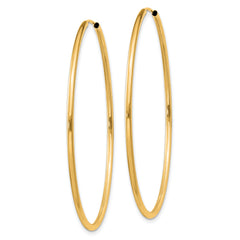 14k 1.5mm Polished Round Endless Hoop Earrings