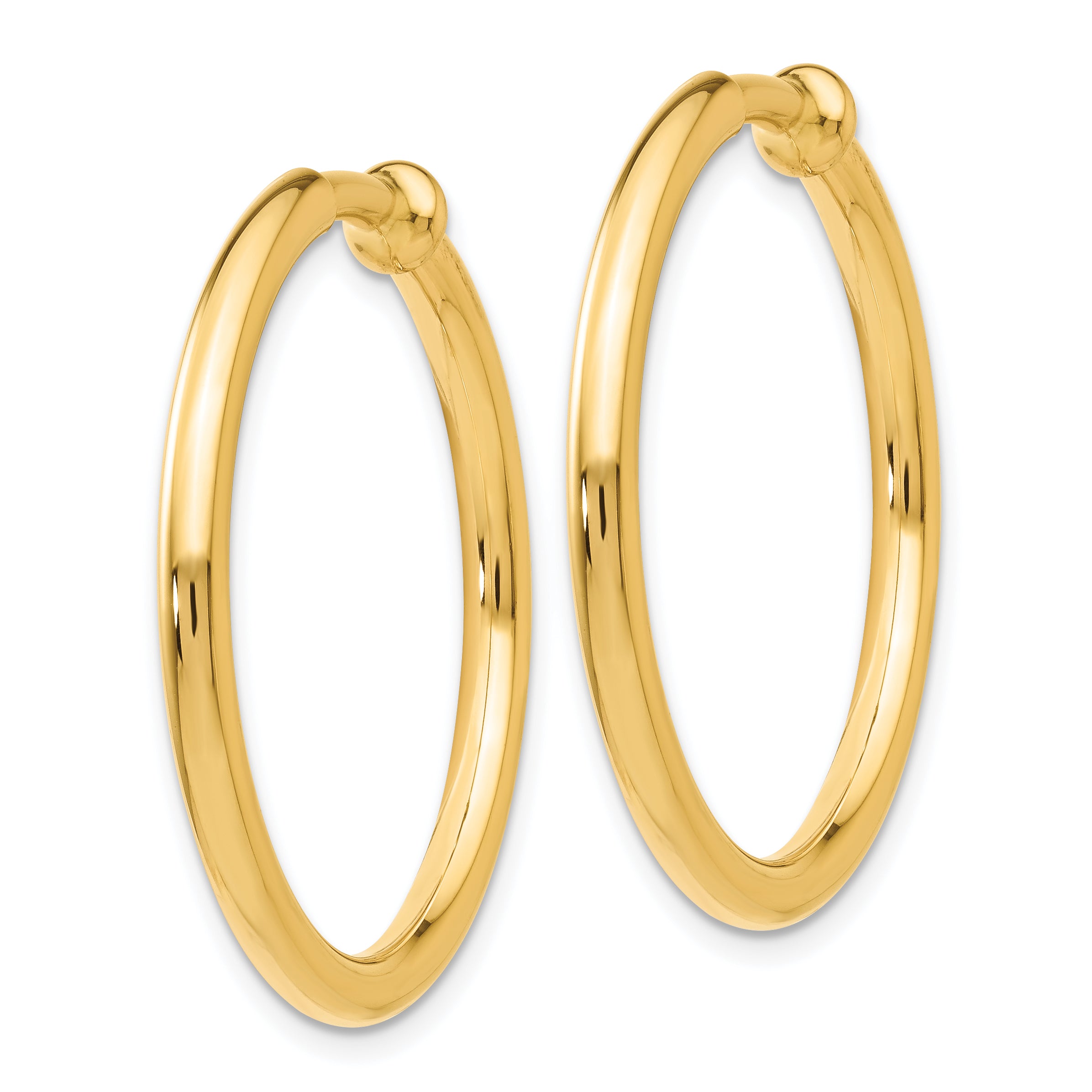 14k Non-Pierced Hoops Earrings