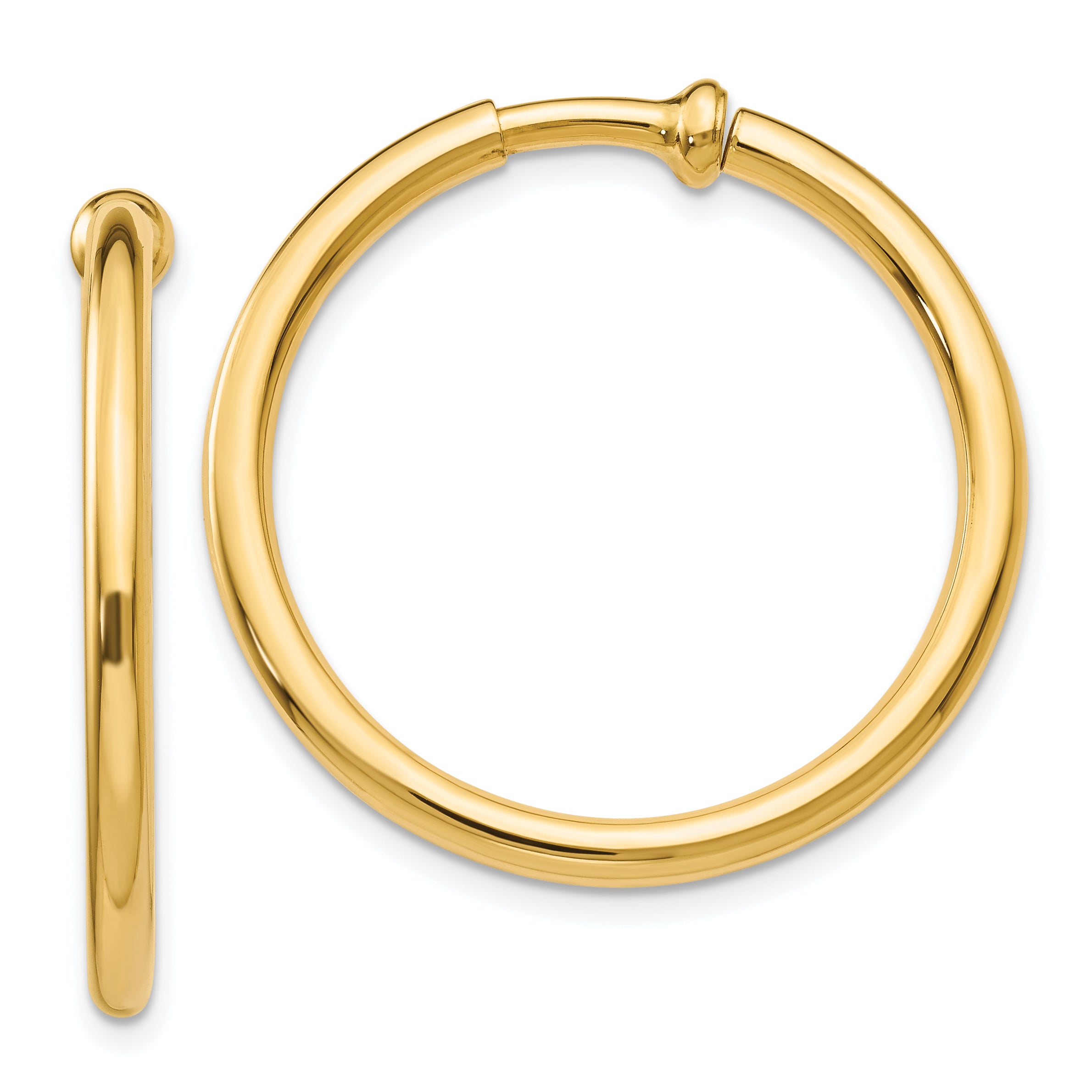 14k Non-Pierced Hoops Earrings