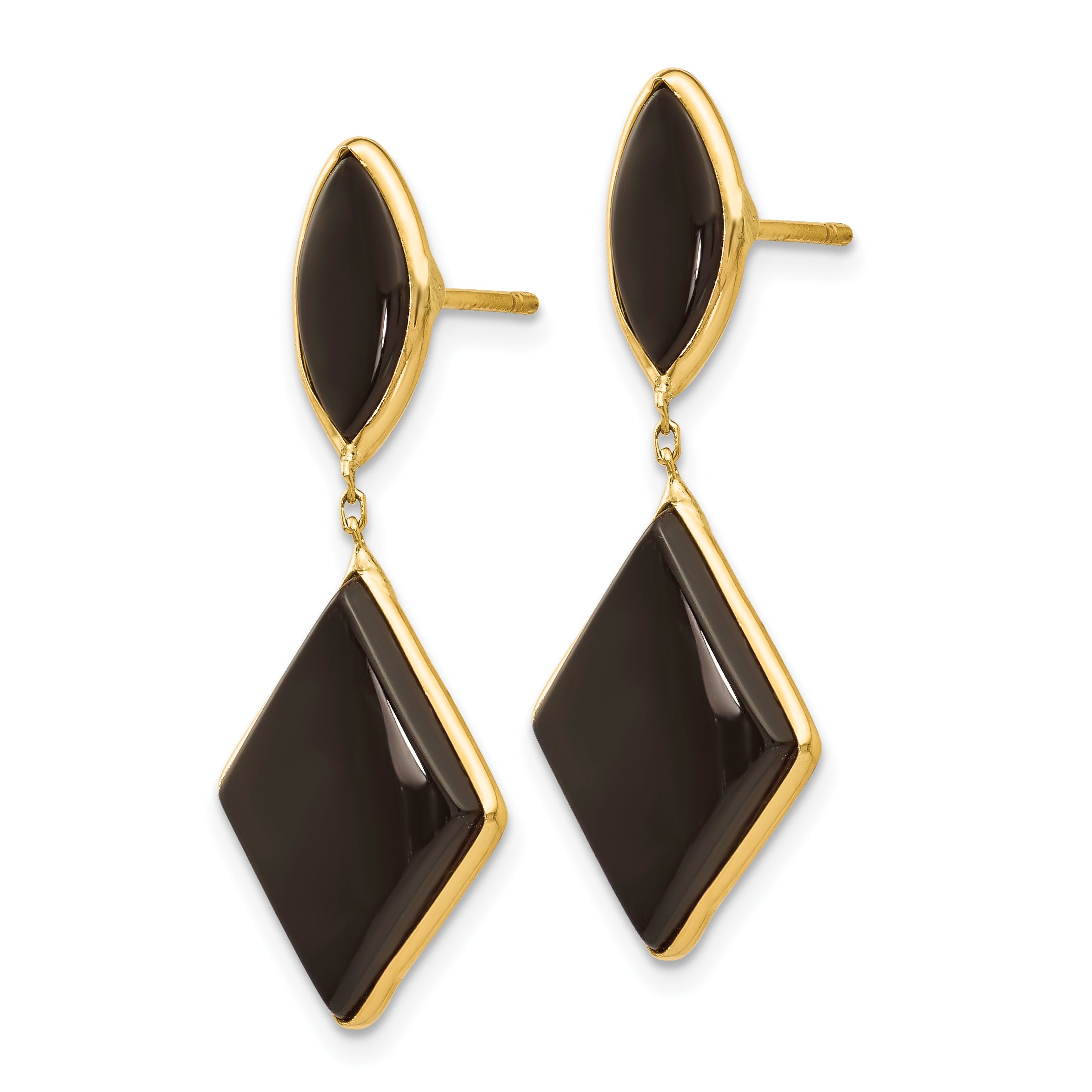 14k Onyx Dangle Earrings