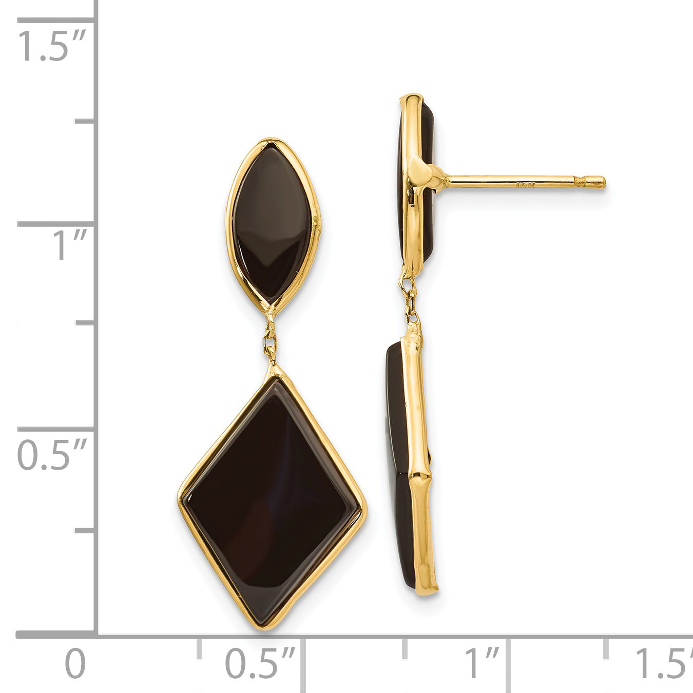 14k Onyx Dangle Earrings