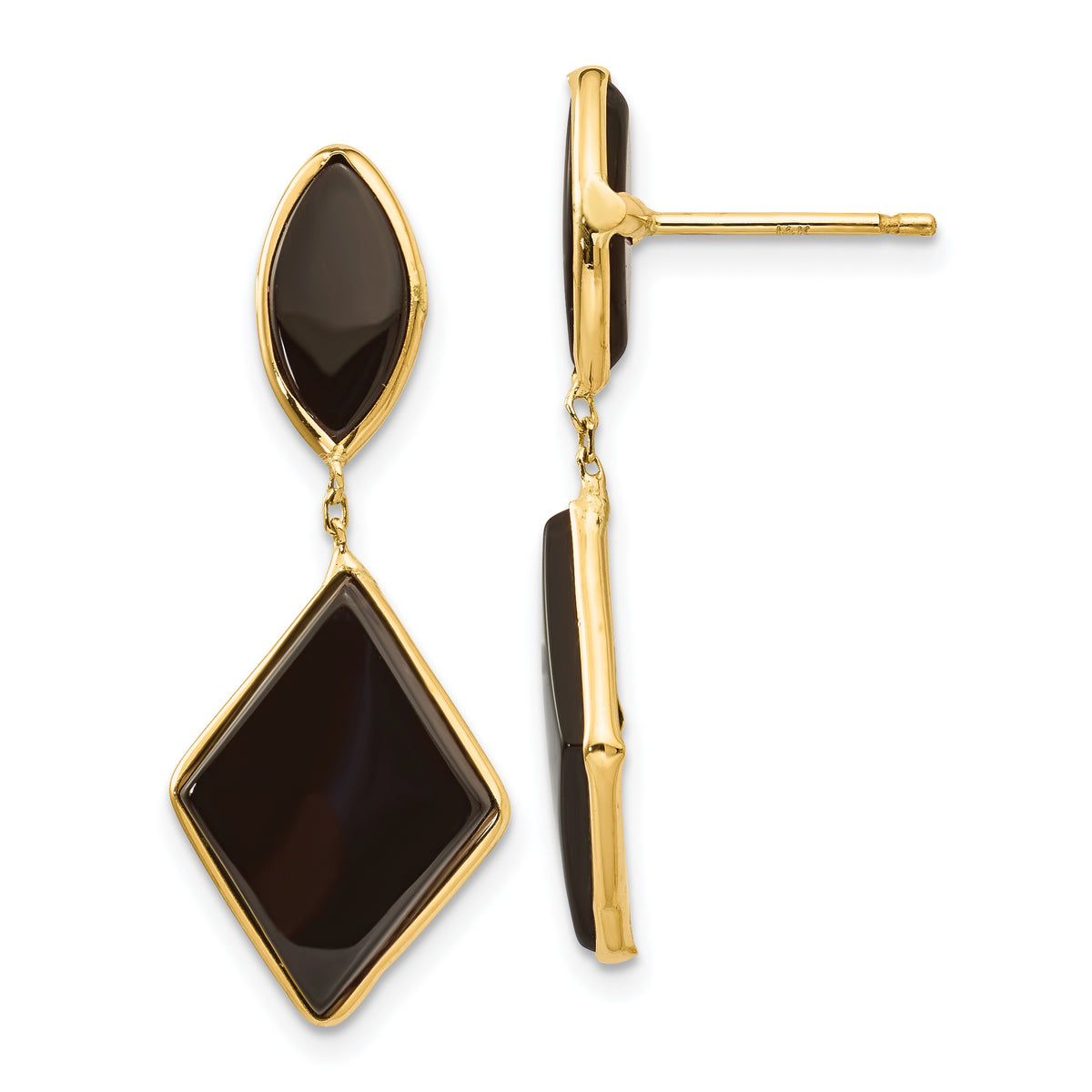 14k Onyx Dangle Earrings