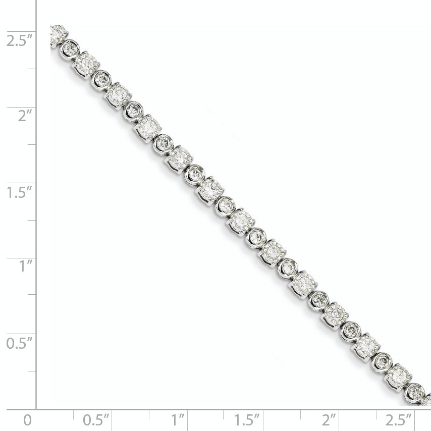 14k White Gold Diamond Bracelet