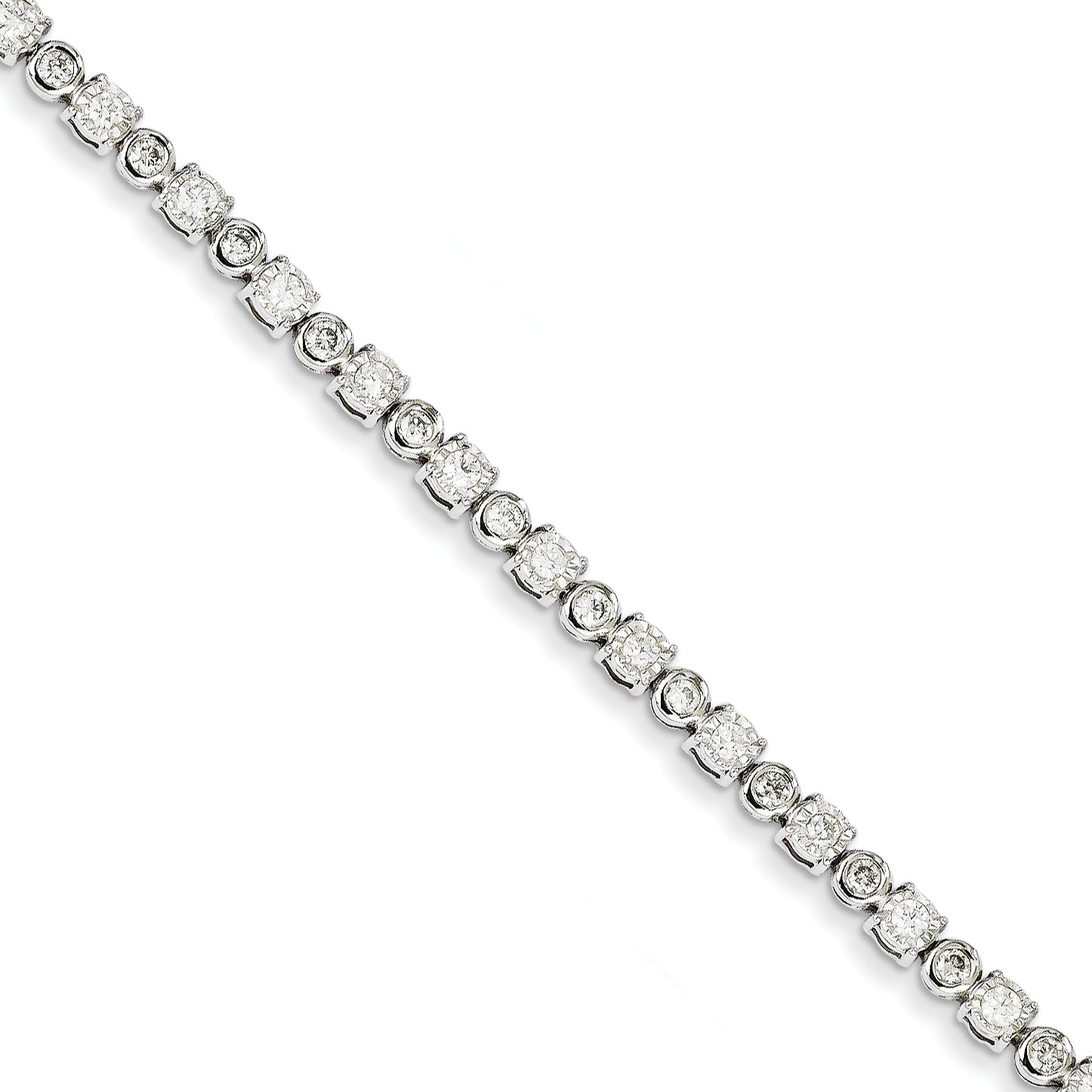 14k White Gold Diamond Bracelet