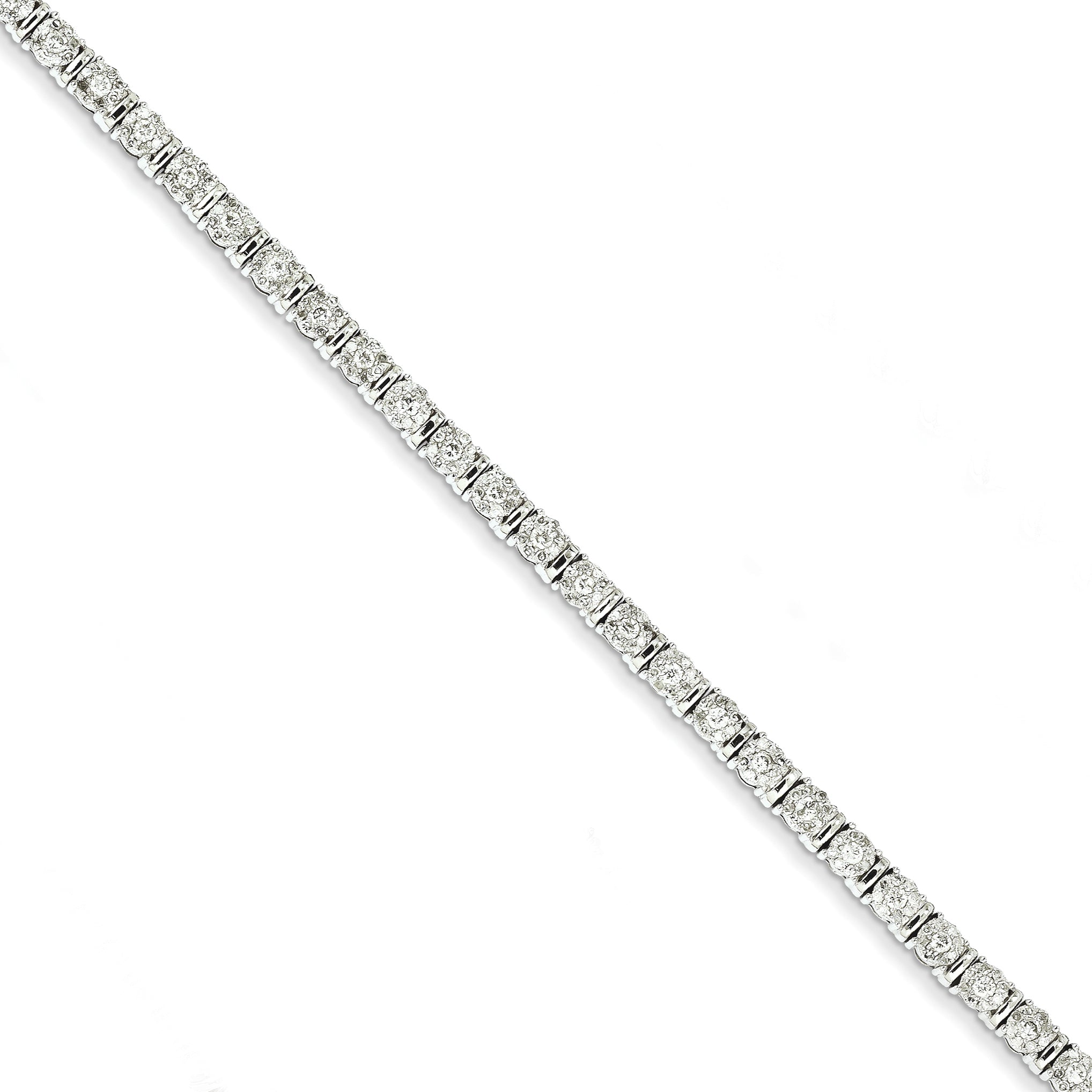 14k White Gold Diamond Bracelet