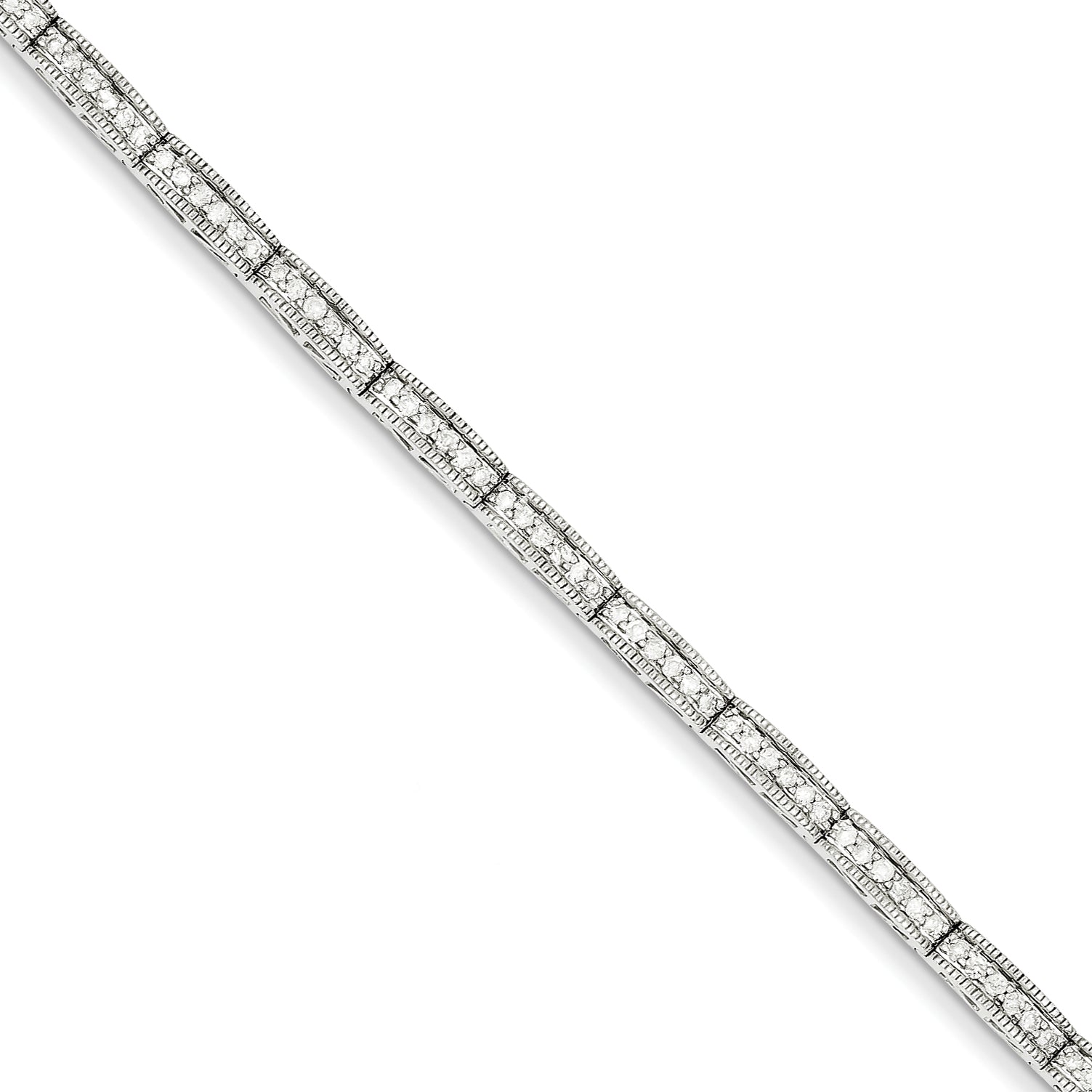 14k White Gold Diamond Fancy Bracelet