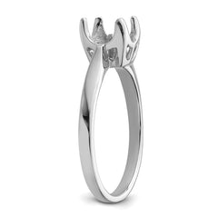 14k White Gold 6mm Pearl Ring Mounting