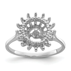 14k White Gold 7.5mm Pearl & Diamond Ring Mounting