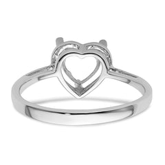 14k White Gold Gemstone Ring Mounting