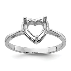 14k White Gold Gemstone Ring Mounting