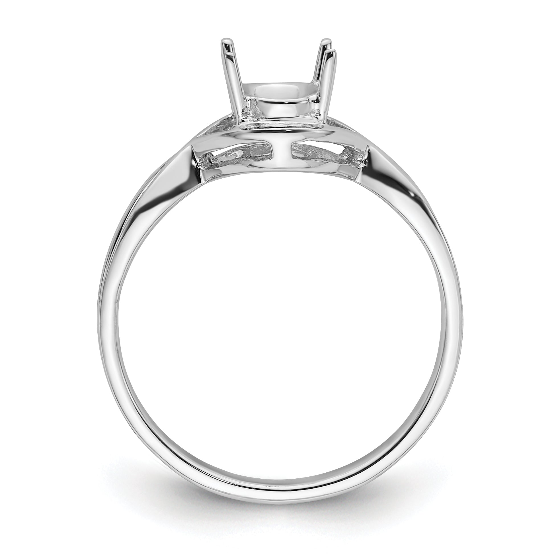 14k White Gold Gemstone Ring Mounting