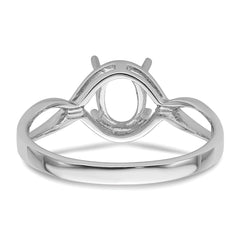 14k White Gold Gemstone Ring Mounting