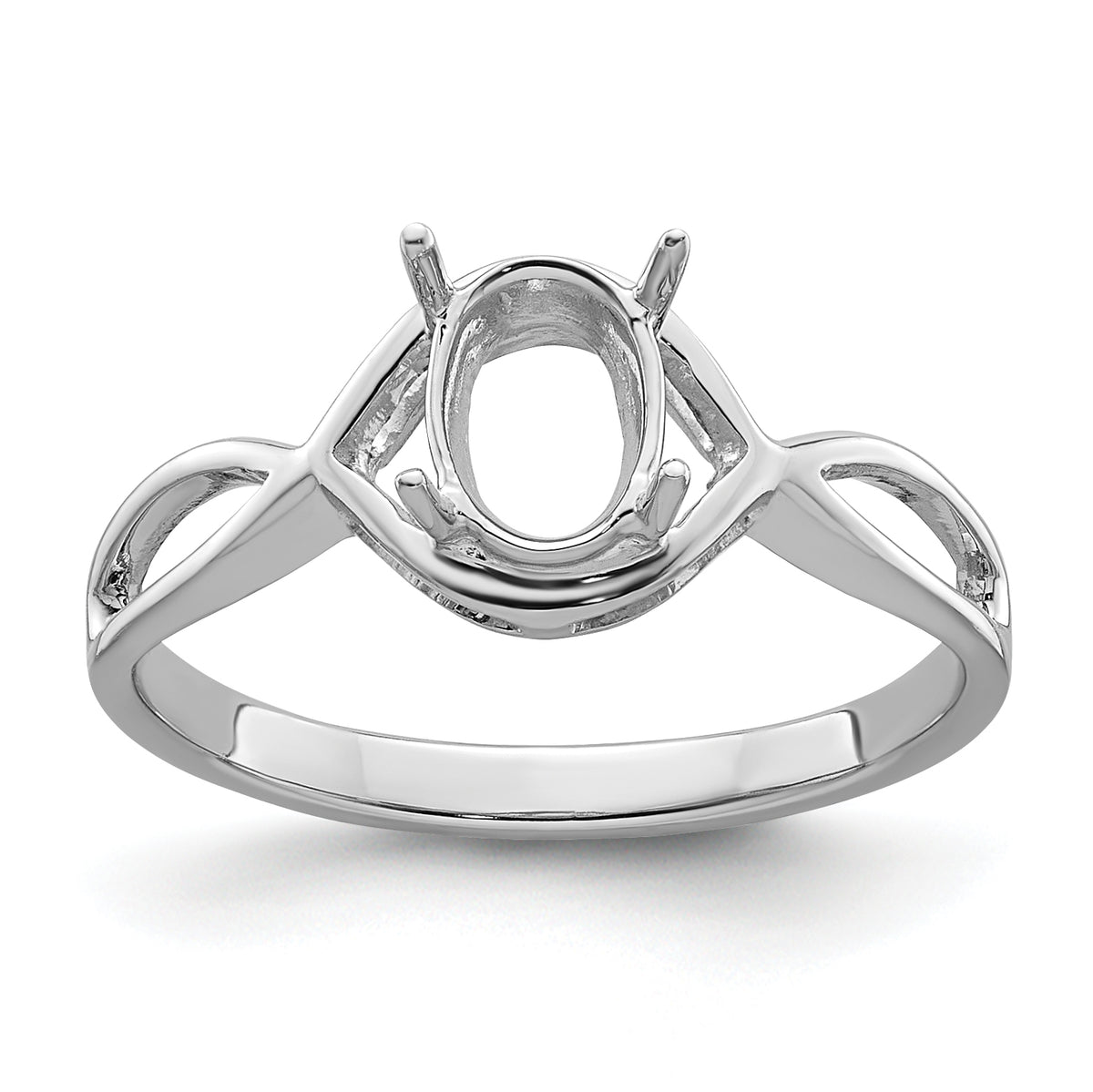 14k White Gold Gemstone Ring Mounting