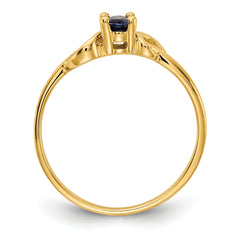 14k 5x3mm Oval Sapphire ring