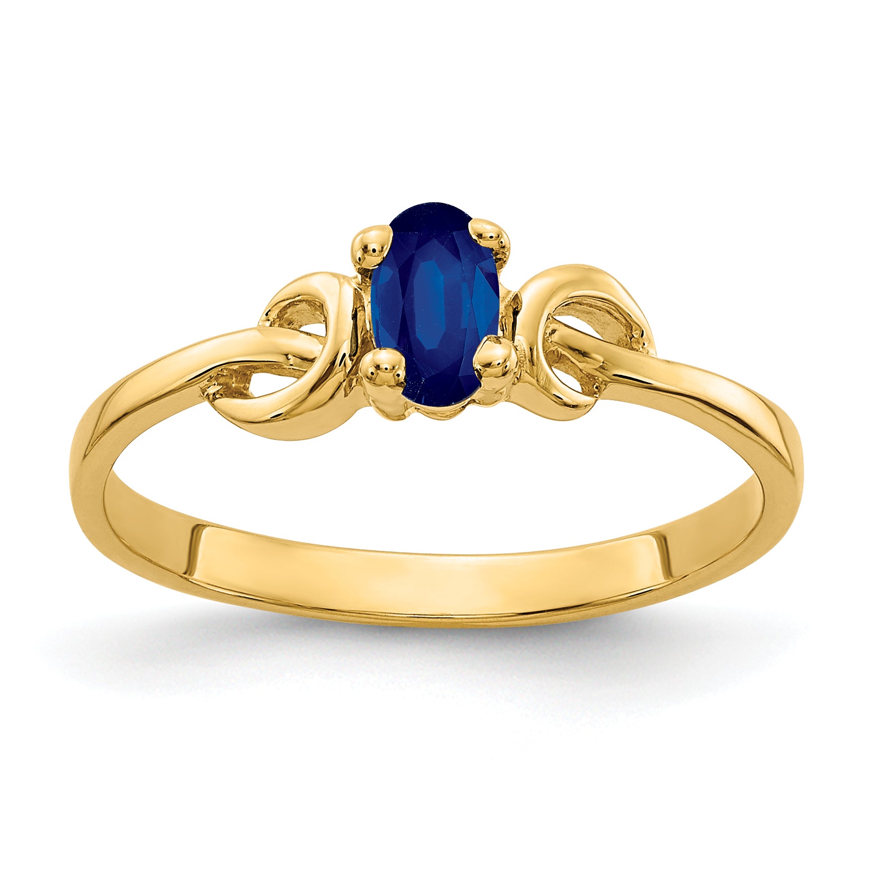 14k 5x3mm Oval Sapphire ring