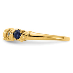 14k 2.75mm Sapphire AA Diamond ring