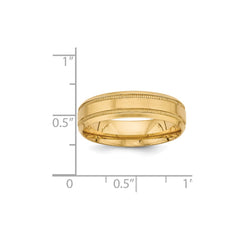 14K Yellow Gold Standard Comfort Fit Fancy Band