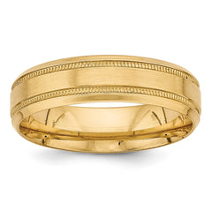 14K Yellow Gold Standard Comfort Fit Fancy Band