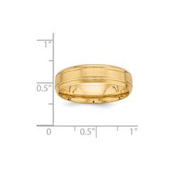 14K Yellow Gold Light Comfort Fit Fancy Band