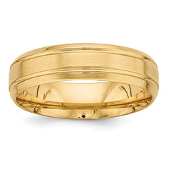 14K Yellow Gold Heavy Comfort Fit Fancy Band