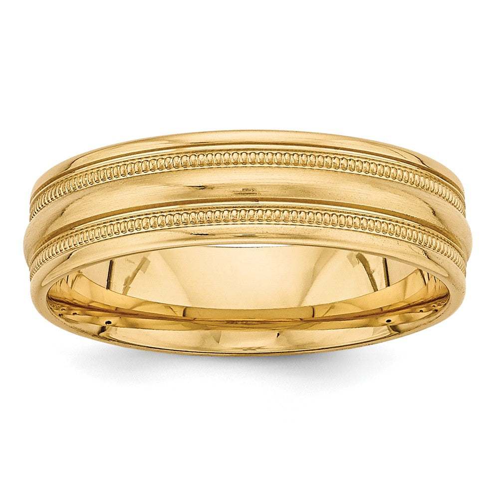 14K Yellow Gold Standard Comfort Fit Fancy Band