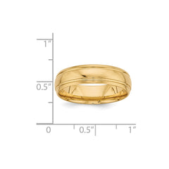 14K Yellow Gold Standard Comfort Fit Fancy Band