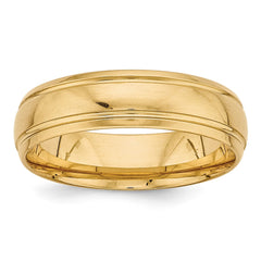 14K Yellow Gold Light Comfort Fit Fancy Band