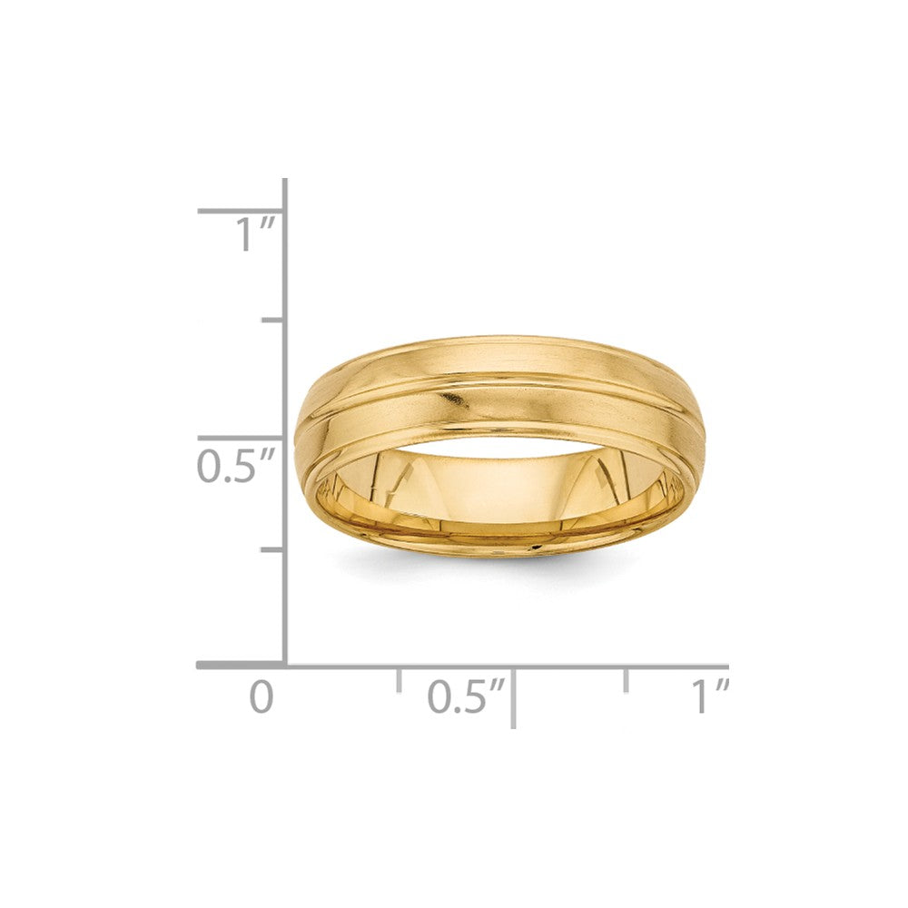 14K Yellow Gold Standard Comfort Fit Fancy Band