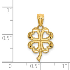 14K Four Leaf Clover Pendant