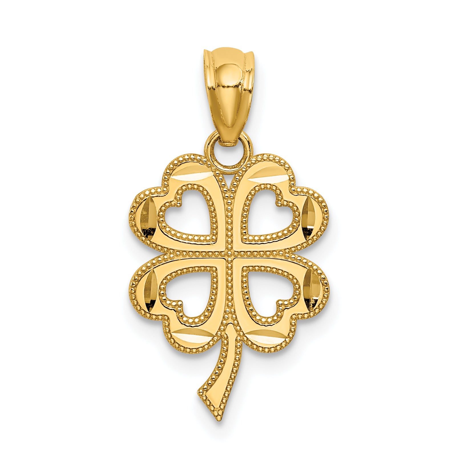 14k Four Leaf Clover Pendant