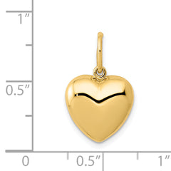 14K Polished Puffed Heart Pendant