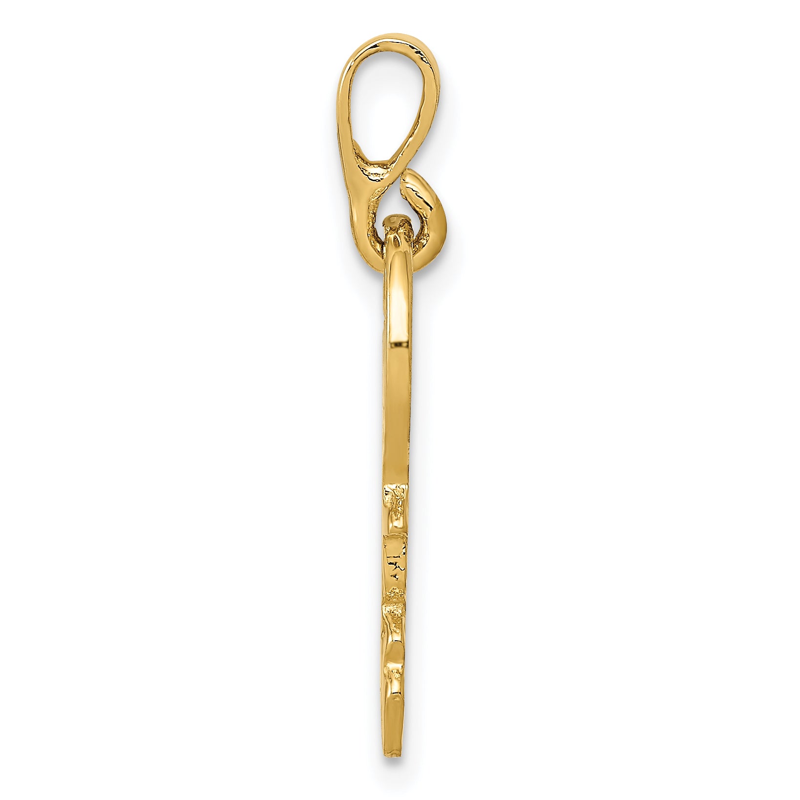 14Kt Yellow Gold Polished Key Pendant