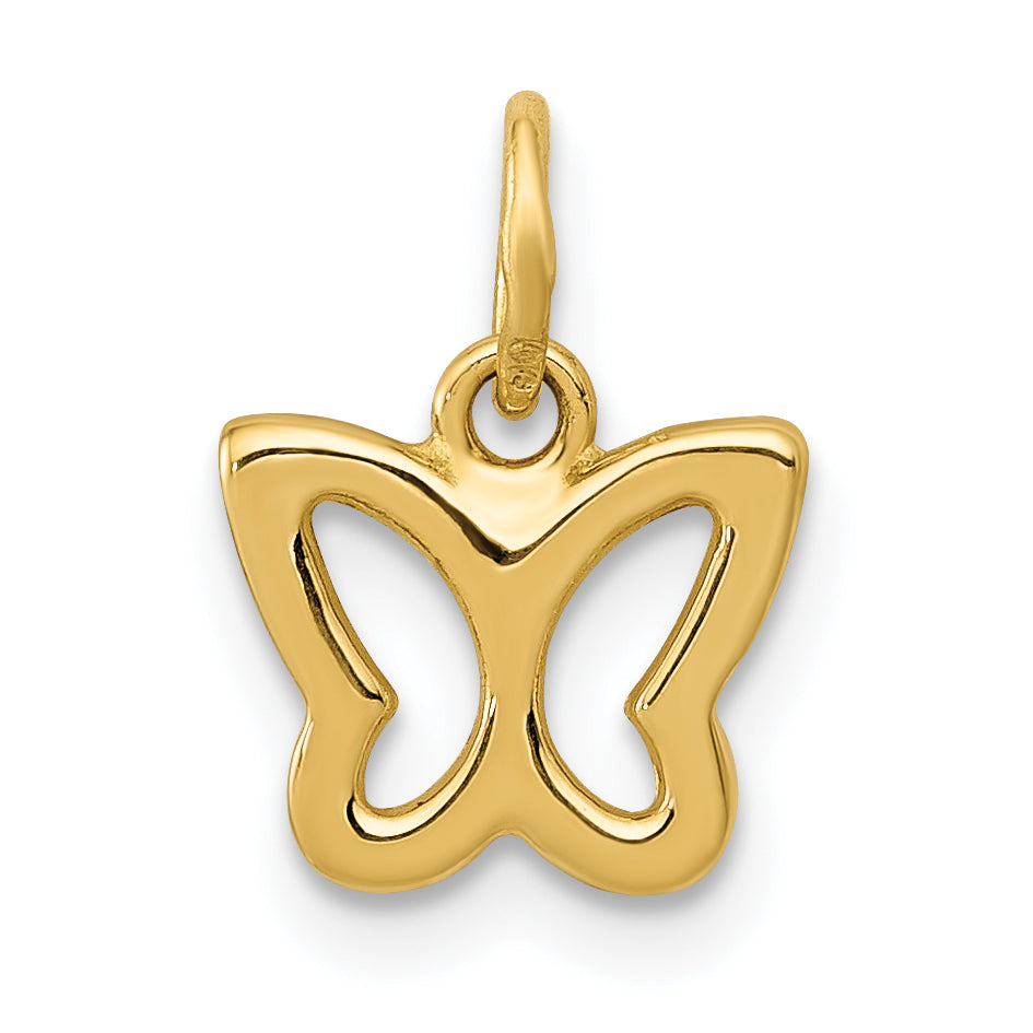 14k Polished Butterfly Pendant