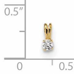 14K Childrens Tiny CZ Pendant