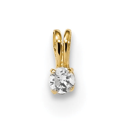 14k Childrens Tiny CZ Pendant