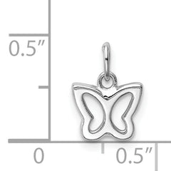 14k White Gold Cut-out Butterfly Pendant