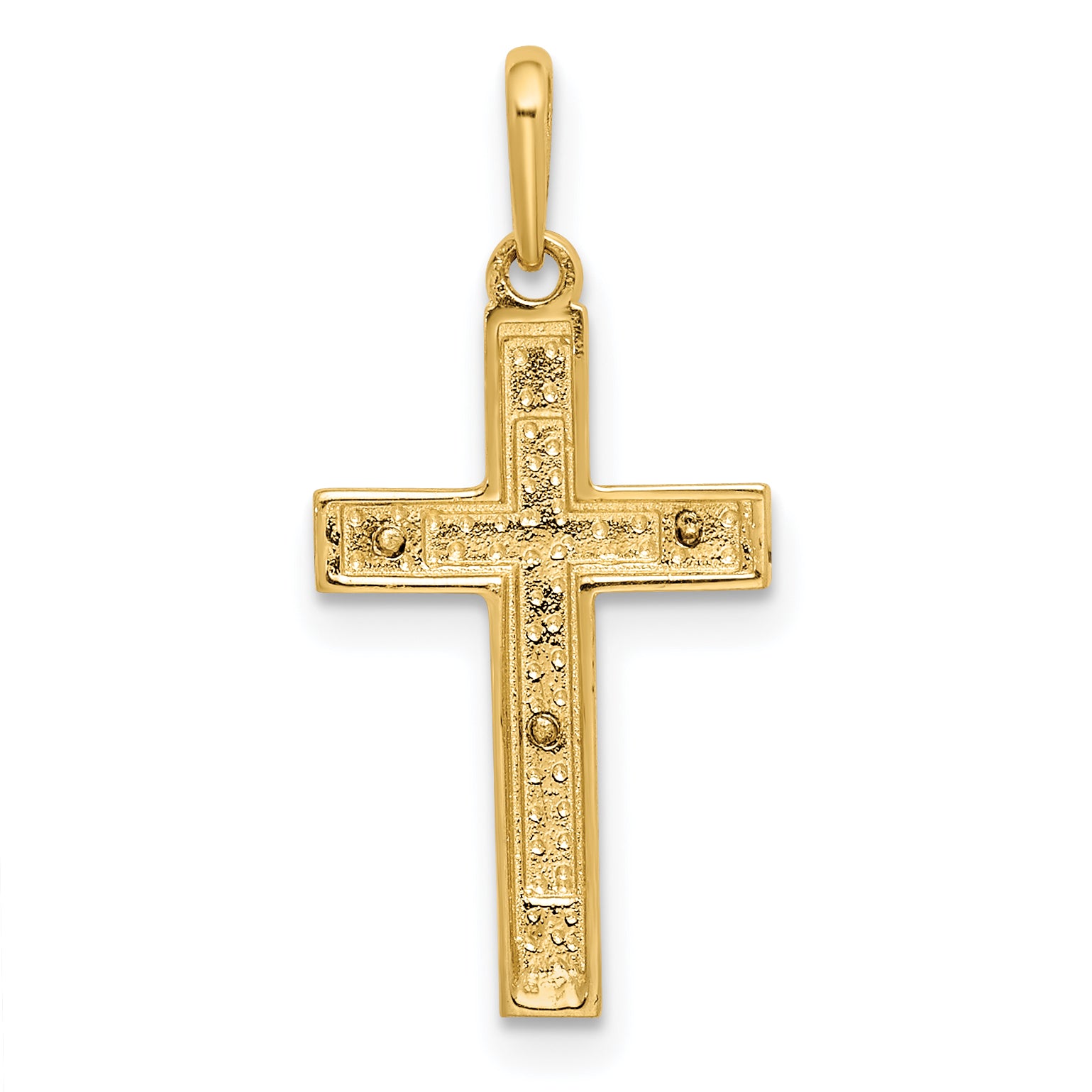 14K Two-tone Crucifix Pendant