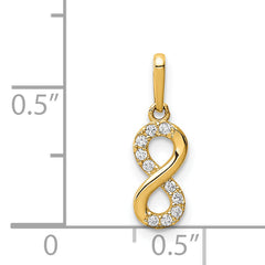 14K CZ Infinity Symbol Pendant