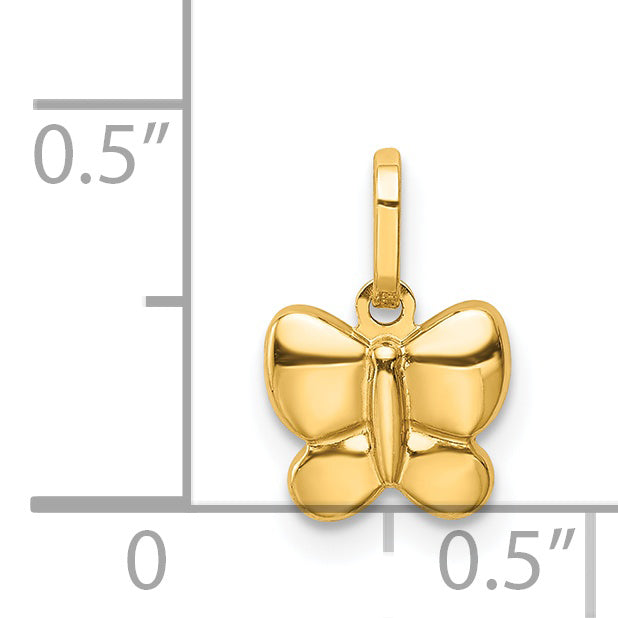 14k Polished Butterfly Charm