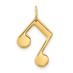 14K Polished Music Note Pendant