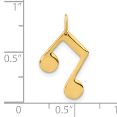 14K Polished Music Note Pendant