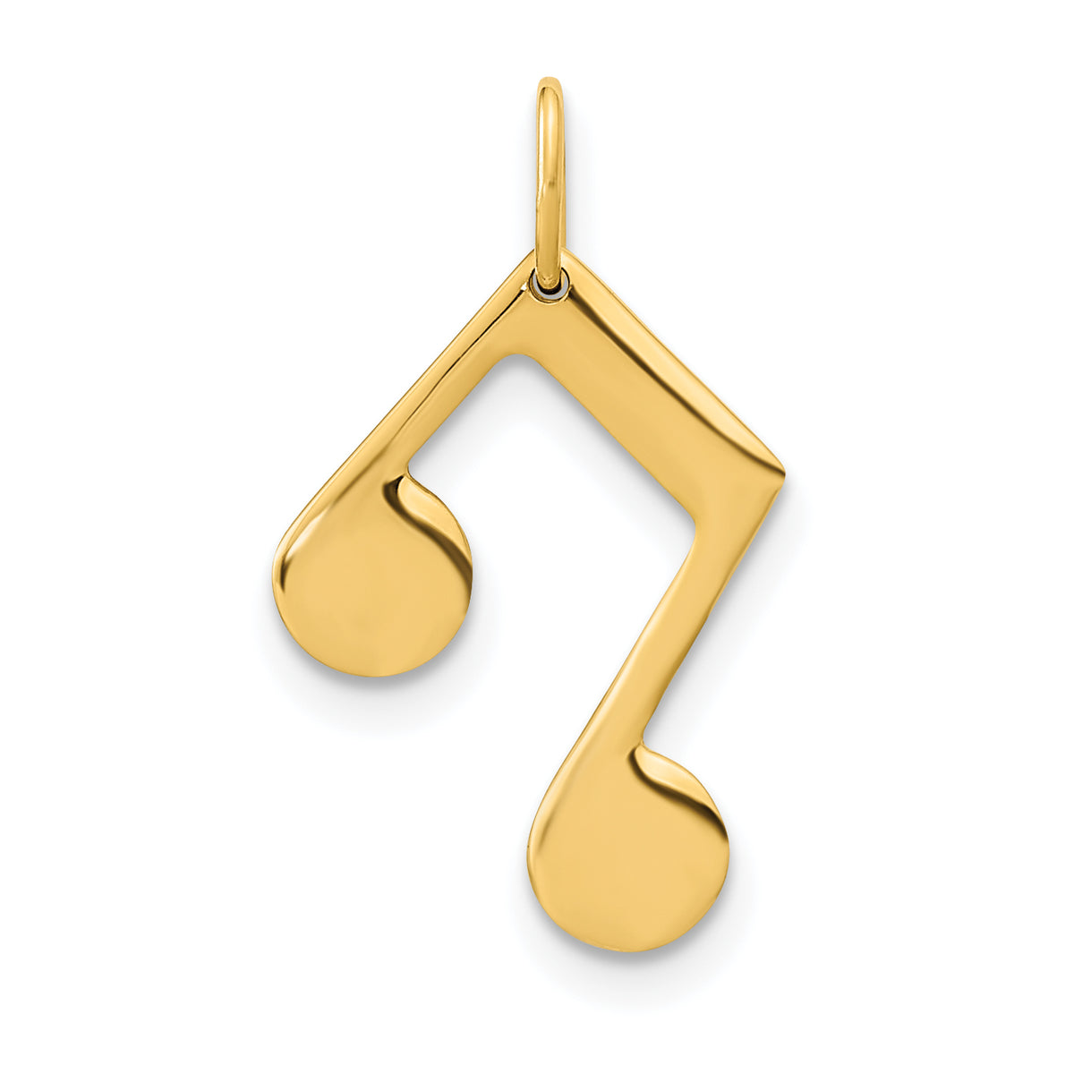 14K Polished Music Note Pendant