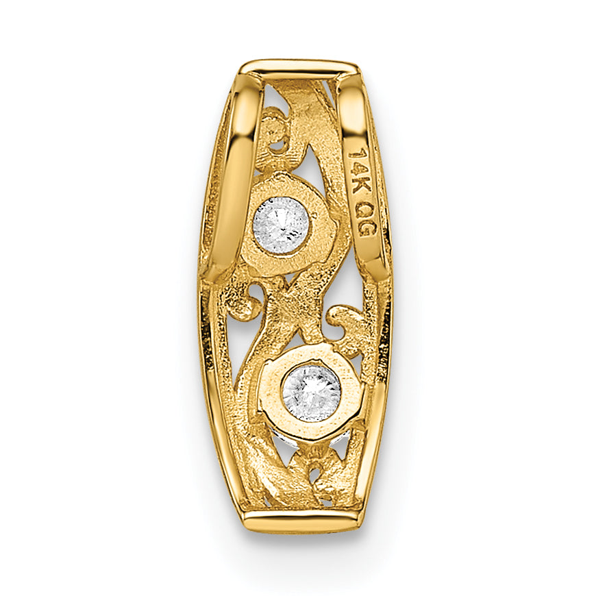 14k CZ Chain Slide