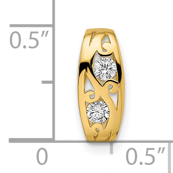 14k CZ Chain Slide