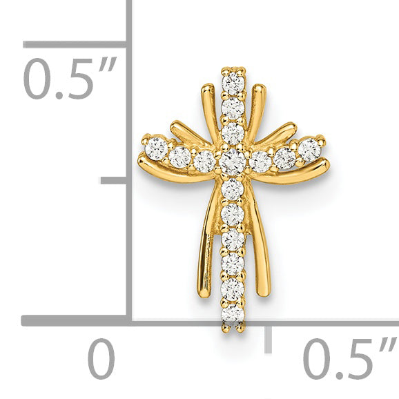 14k CZ Cross Chain Slide