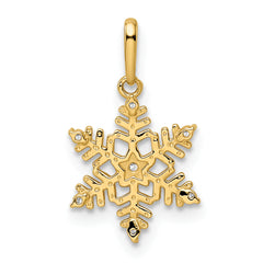 14k CZ Snowflake Pendant