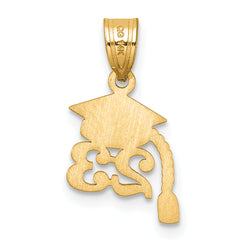 14K Graduation Cap 23 w/ Dangling Tassle Charm