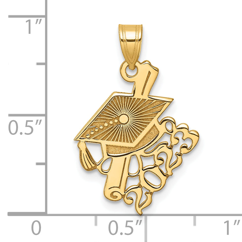 14K Graduation Cap and Slanted Diploma 2023 Charm