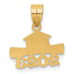 14K 2023 Graduation Cap and Diploma Charm